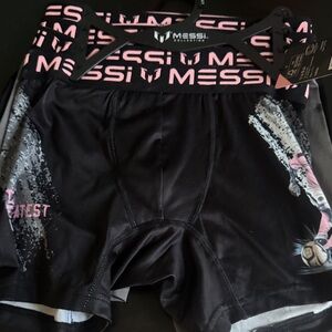 Messi Kids Black Boxer Briefs